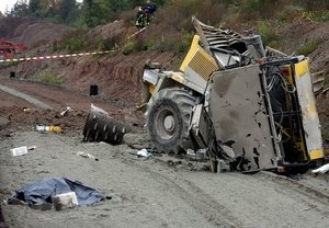 Construction site vehicle accident